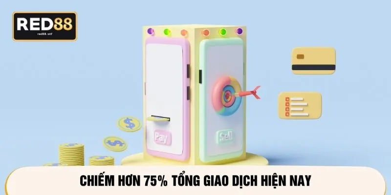 Chiếm hơn 75% tổng giao dịch hiện nay