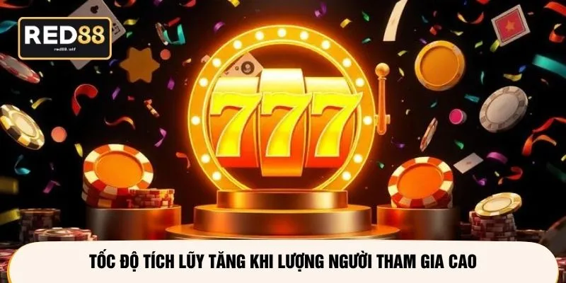 Tốc độ tích lũy tăng khi lượng người tham gia cao